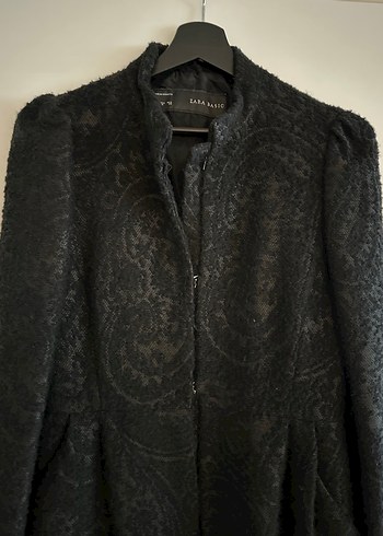 Düğmeli Siyah Midi Gotik Kadın Kaban - Görsel 5