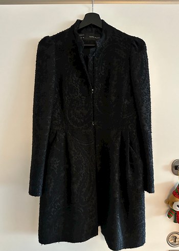 Düğmeli Siyah Midi Gotik Kadın Kaban - Görsel 2