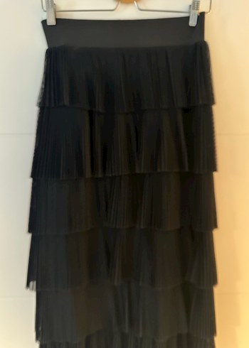 Kadın Gri Pilili Uzun Etek - Görsel 3