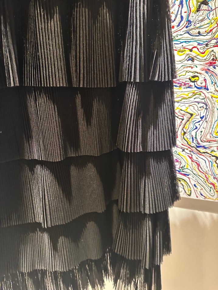 Kadın Gri Pilili Uzun Etek - Görsel 2