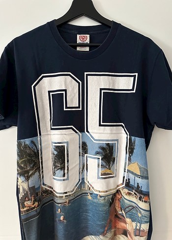 Erkek Mavi Baskılı Kısa Kollu Tişört - Görsel 2