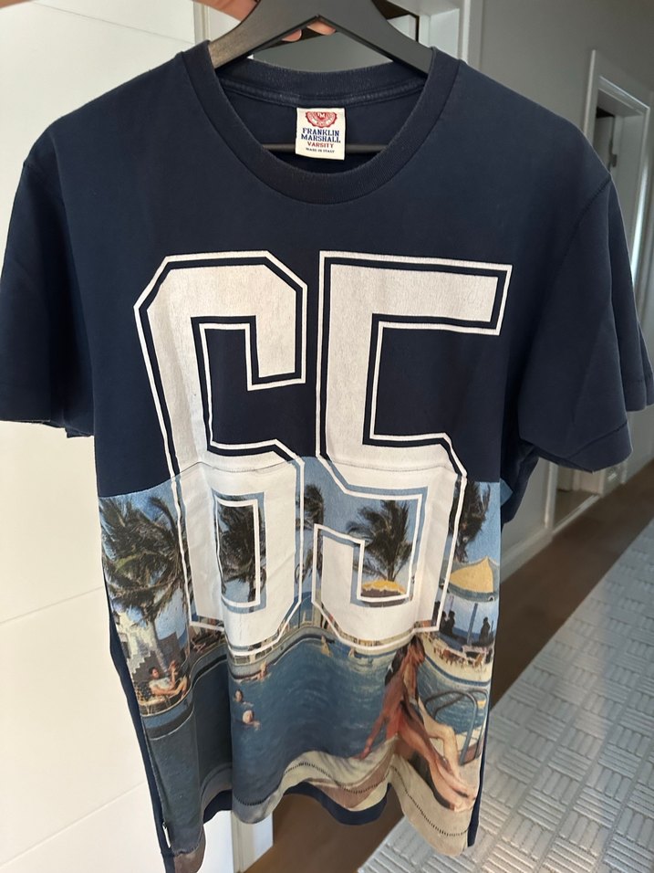 Erkek Mavi Baskılı Kısa Kollu Tişört - Görsel 4