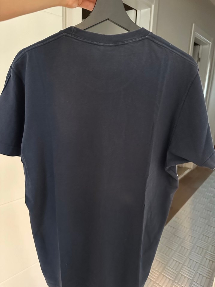 Erkek Mavi Baskılı Kısa Kollu Tişört - Görsel 5