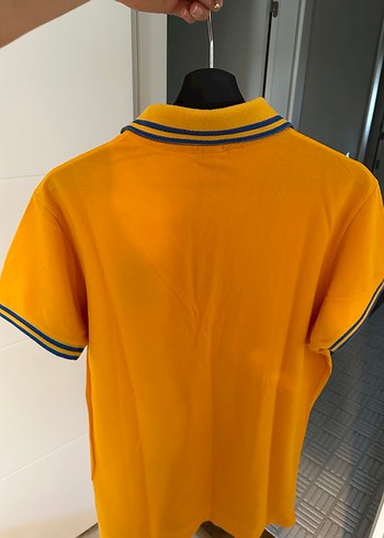 Sarı Düğmeli Kısa Kollu Polo Tişört - Görsel 6