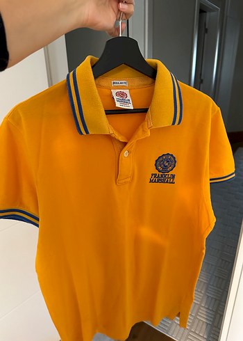 Sarı Düğmeli Kısa Kollu Polo Tişört - Görsel 5