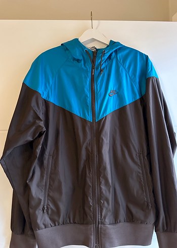 Erkek Mavi Siyah Nike Kapüşonlu Rüzgarlık - Görsel 2
