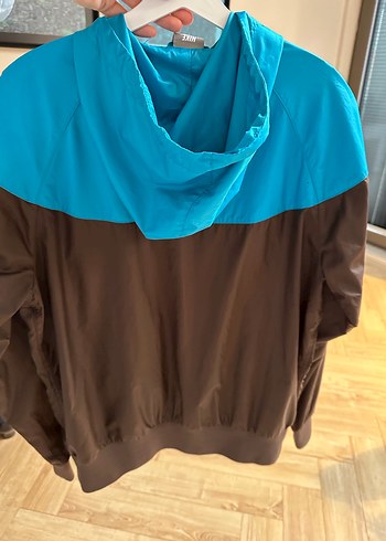 Erkek Mavi Siyah Nike Kapüşonlu Rüzgarlık - Görsel 7