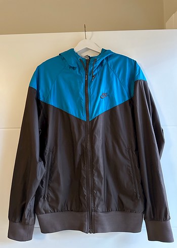 Erkek Mavi Siyah Nike Kapüşonlu Rüzgarlık - Görsel 3