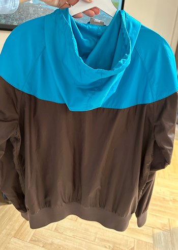 Erkek Mavi Siyah Nike Kapüşonlu Rüzgarlık - Görsel 8