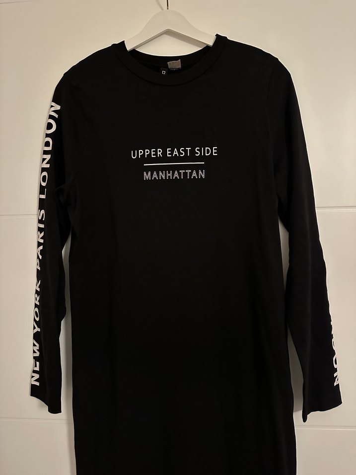 Siyah Drapeli Uzun Kollu Uzun Elbise - Görsel 4