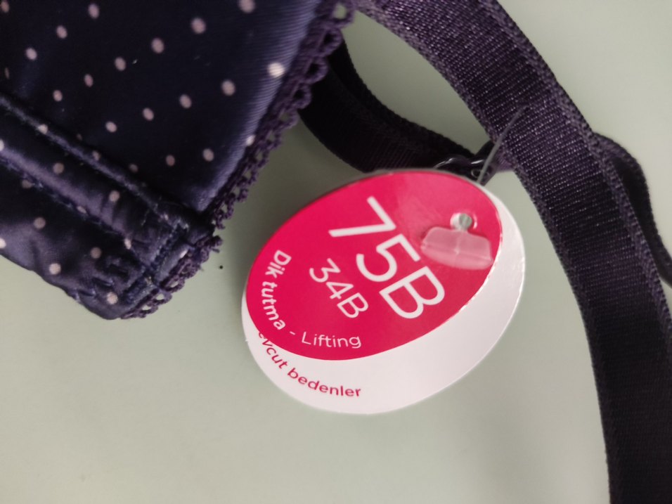 Etiketli Penti Mor Puantiyeli Sütyen - Görsel 4