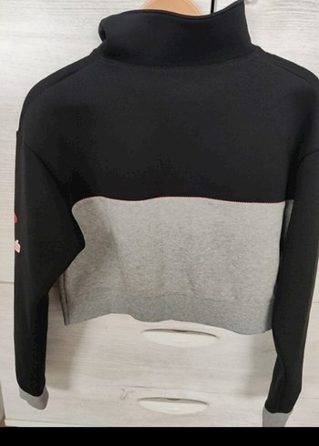 Nike Pro Gri Fermuarlı Yarım Balıkçı Sweatshirt - Görsel 7