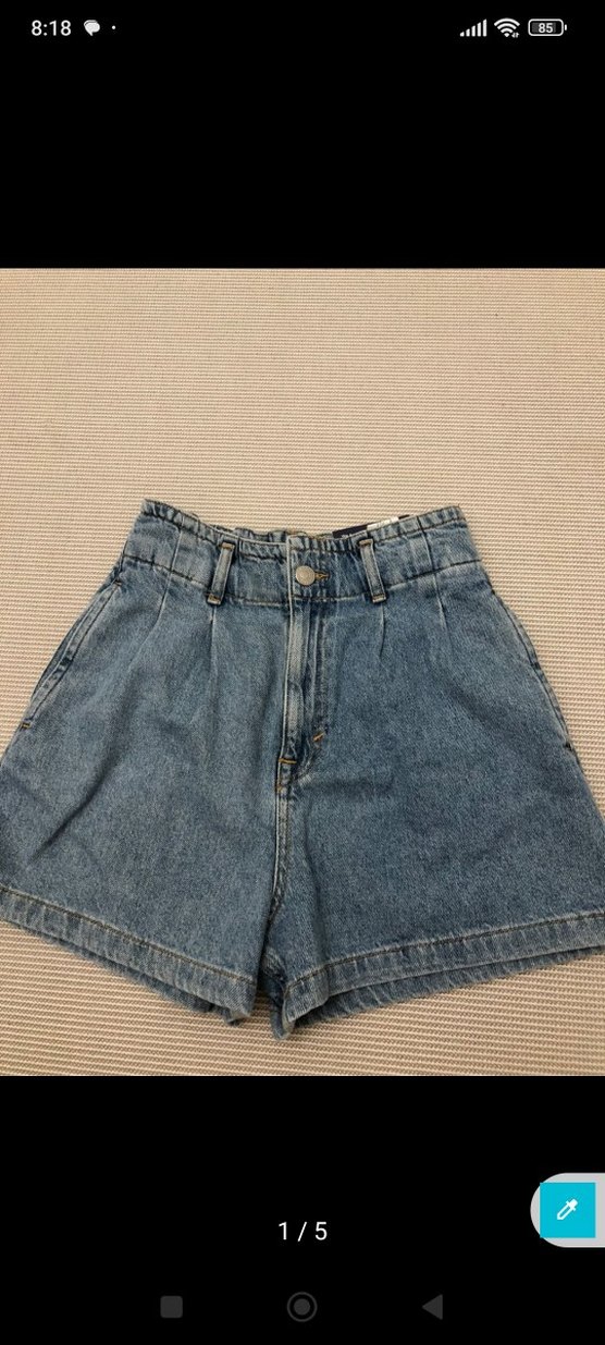 pull and bear etiketli kot şort - Görsel 2