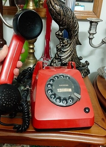  Beden kırmızı Renk Siemens Çevirmeli Telefon