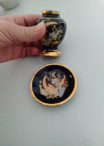 Altın Renkli Koyu Küçük Vazo - Görsel 9