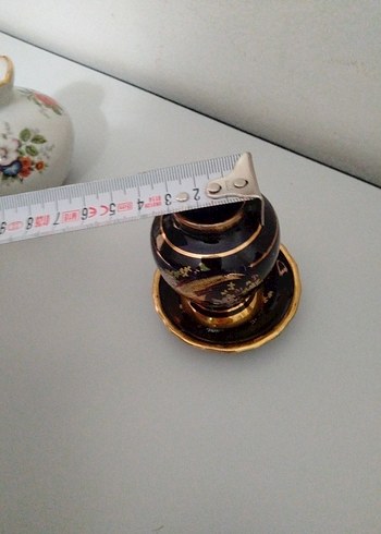 Altın Renkli Koyu Küçük Vazo - Görsel 3