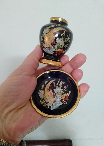 Altın Renkli Koyu Küçük Vazo - Görsel 12