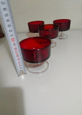 Fransız Ayaklı 4'lü Dondurmalık Cam Kase - Görsel 10