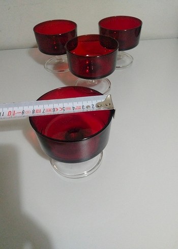 Fransız Ayaklı 4'lü Dondurmalık Cam Kase - Görsel 9