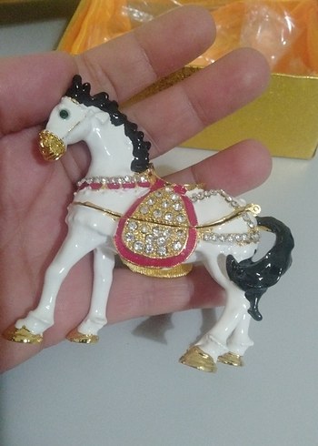 Metal Taşlı Süslü At Biblosu - Görsel 8