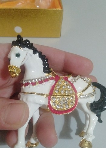 Metal Taşlı Süslü At Biblosu - Görsel 13