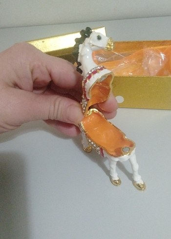 Metal Taşlı Süslü At Biblosu - Görsel 6