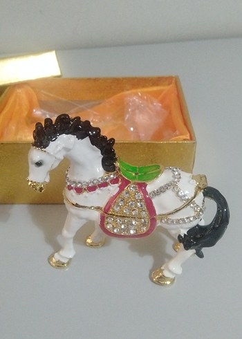 Metal Taşlı Süslü At Biblosu - Görsel 2