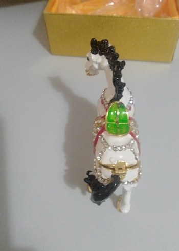 Metal Taşlı Süslü At Biblosu - Görsel 9