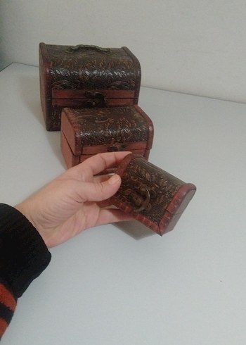 Koyu Kahverengi Ahşap kutu - Görsel 13