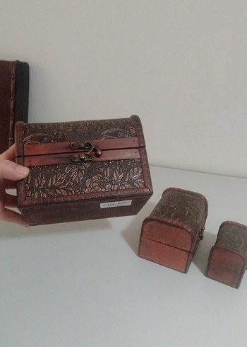 Koyu Kahverengi Ahşap kutu - Görsel 10