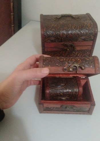 Koyu Kahverengi Ahşap kutu - Görsel 14