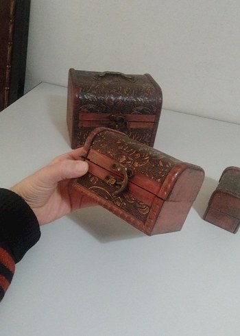 Koyu Kahverengi Ahşap kutu - Görsel 12