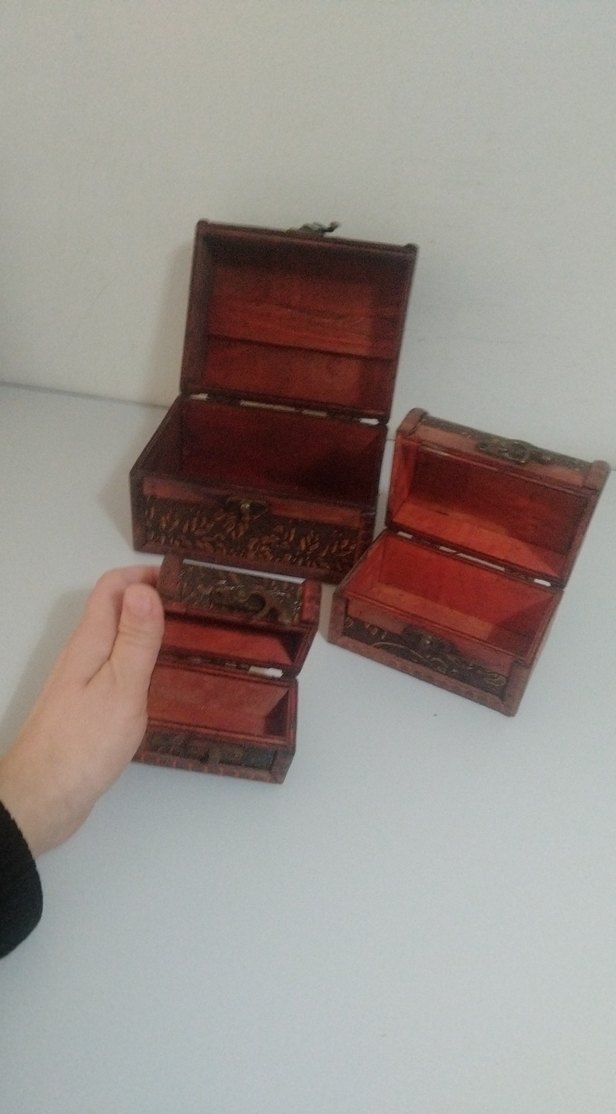 Koyu Kahverengi Ahşap kutu - Görsel 2