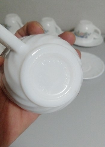 Fransız Porselen Çay Boy Fincan Takımı 10 adet - Görsel 7