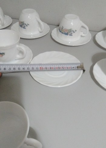 Fransız Porselen Çay Boy Fincan Takımı 10 adet - Görsel 6