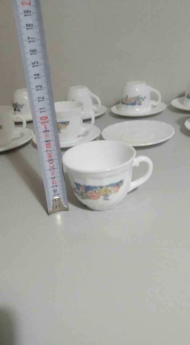 Fransız Porselen Çay Boy Fincan Takımı 10 adet - Görsel 4