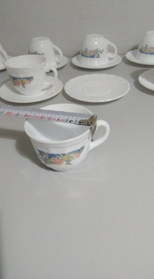 Fransız Porselen Çay Boy Fincan Takımı 10 adet - Görsel 5