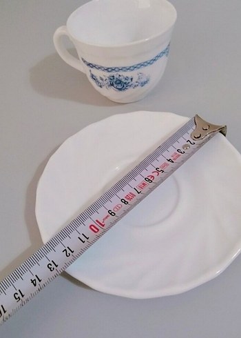 Mavi Desenli Porselen Çay Fincan Takımı - Görsel 5