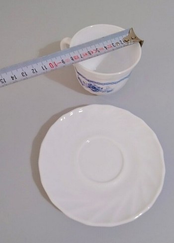 Mavi Desenli Porselen Çay Fincan Takımı - Görsel 3