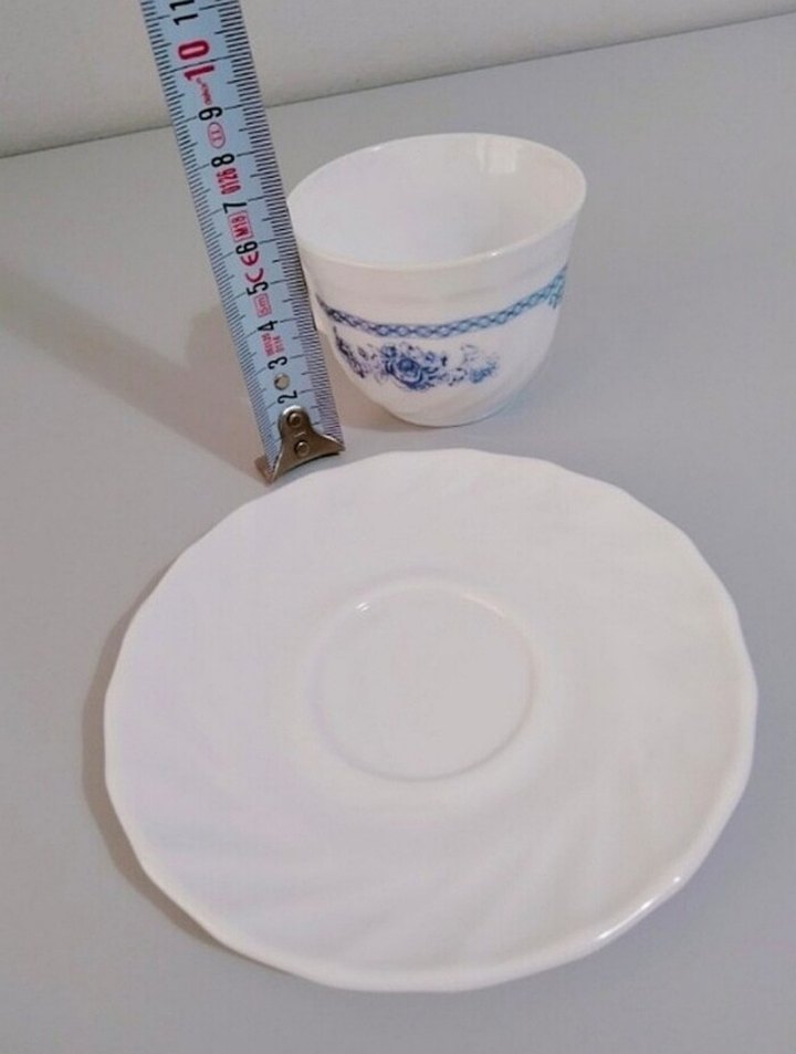 Mavi Desenli Porselen Çay Fincan Takımı - Görsel 2