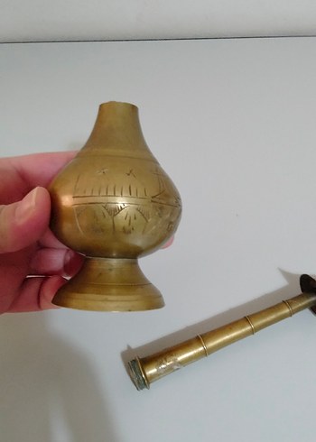 pirinç eski gülepdan - Görsel 7