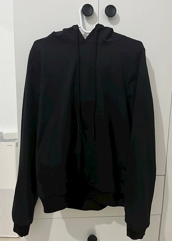 Siyah Oversize Kapüşonlu Sweatshirt