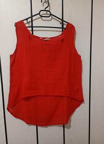 Old Cotton Cargo Pencere Detaylı Nar Çiçeği Bluz 
