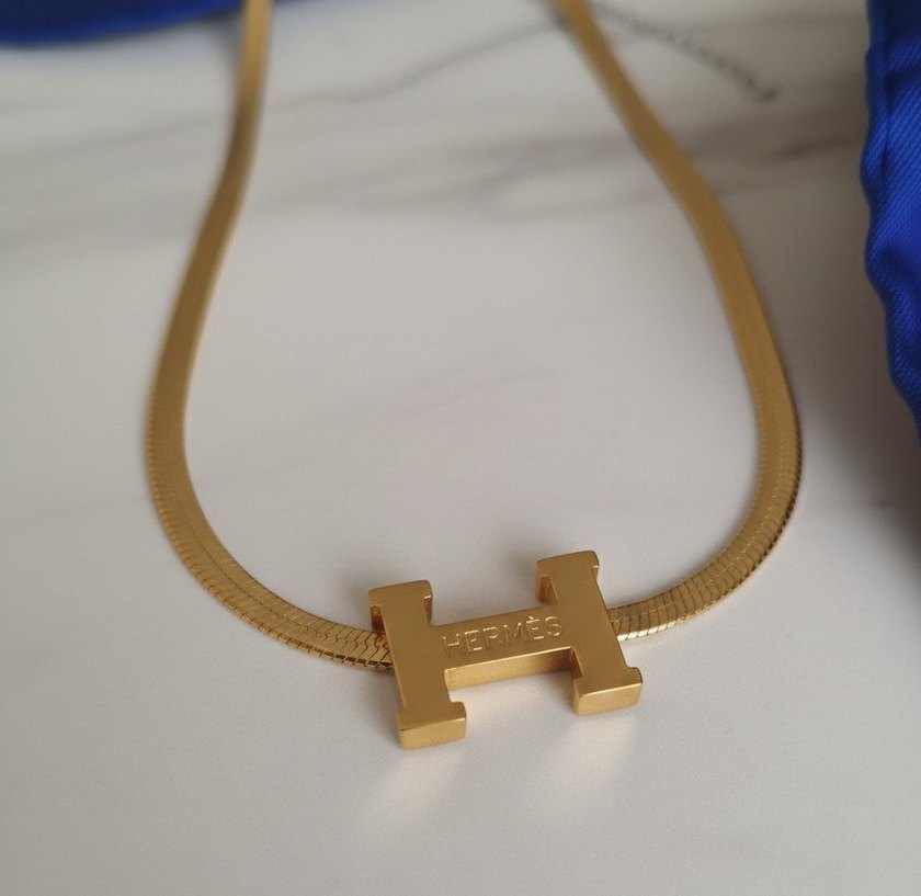 Hermes Model İtalyan Zincir Kolye - Görsel 2