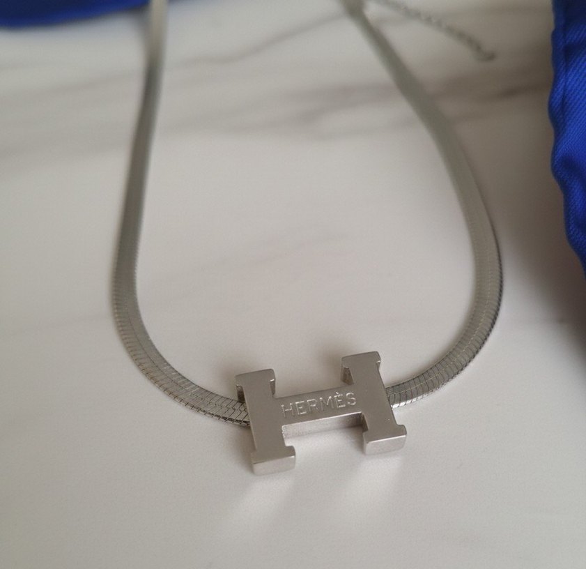 Hermes Unisex İtalyan Zincir Kolye - Görsel 2