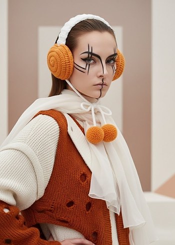 Zara Model Kalpli Örgü Kulaklık - Görsel 11