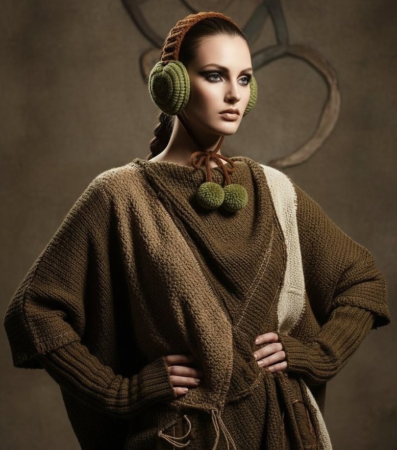 Zara Model Kalpli Örgü Kulaklık - Görsel 3