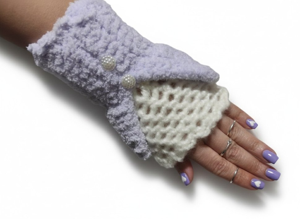 İncili Parmaksız Eldiven - Görsel 2