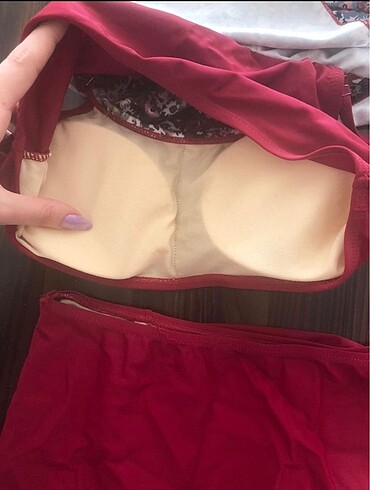 36 Beden bordo Renk Alt üst bikini takımı