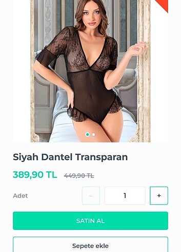 Siyah dantel transparan